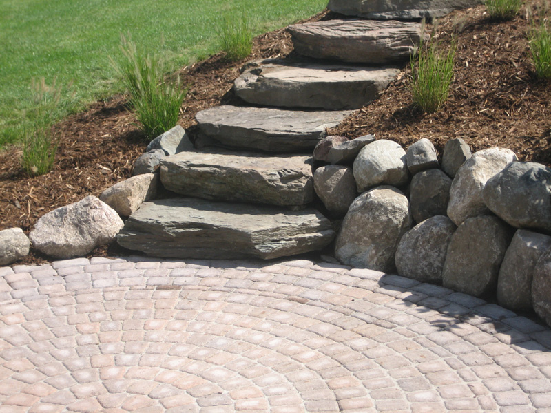 How To Landscape Stone Steps - Natural Stone Steps | Houzz - The stone